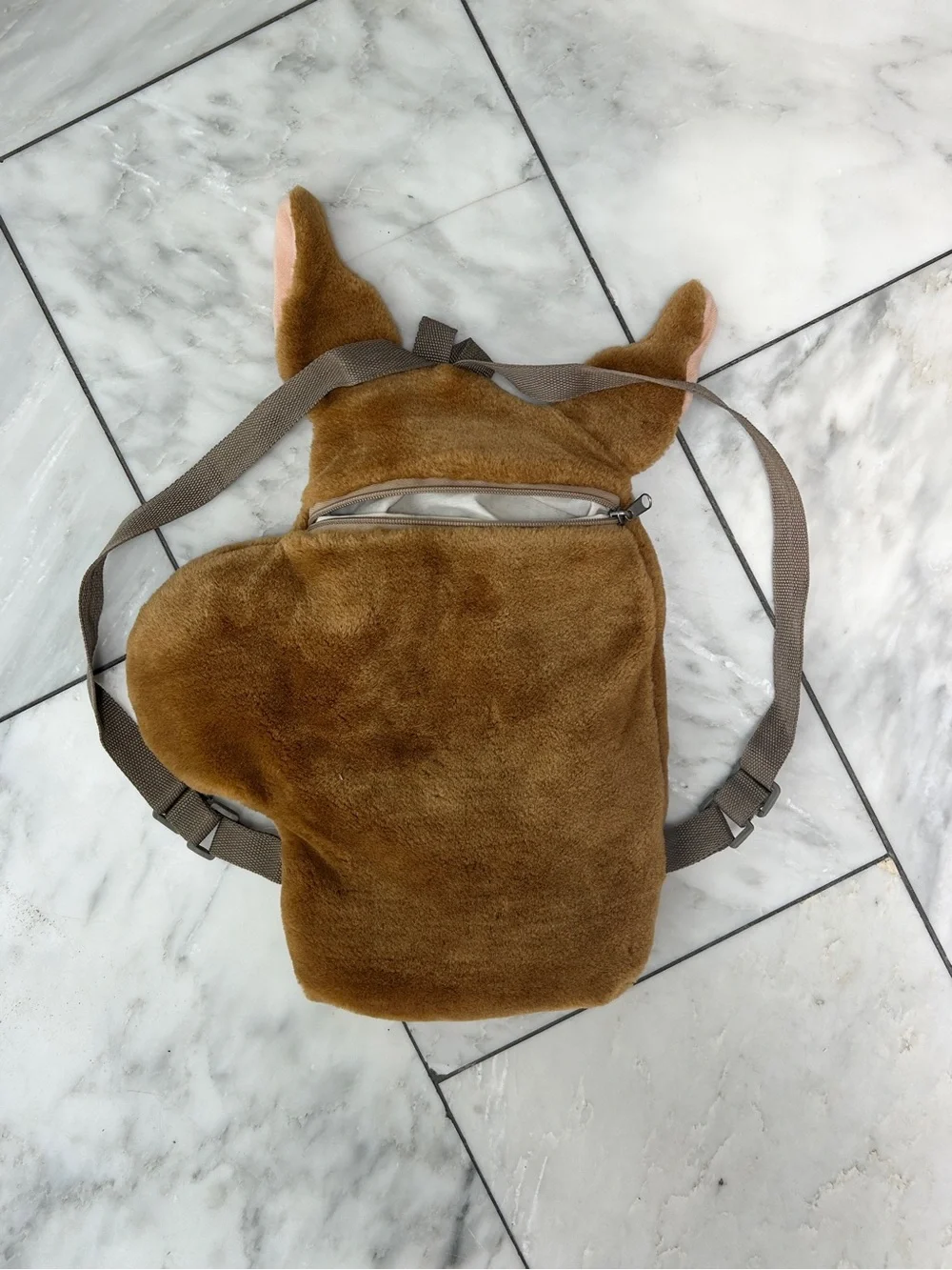 1998 Vintage Scooby Doo Furry Fuzzy Plush Backpack - Rare!